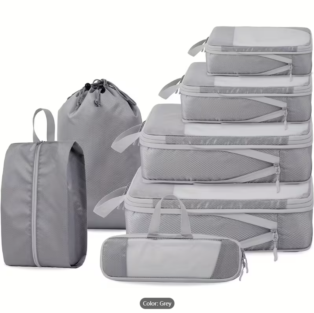 7Pcs Expandable Storage Travel Luggage Bags Compression Packing Cubes